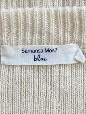 Samansa Mos2 blue/サマンサモスモスブルー/ニット/セーター/トップス/アイボリー/M