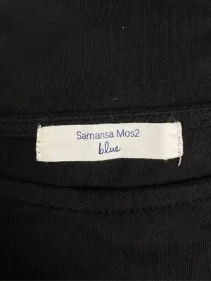 Samansa Mos2 blue/サマンサモスモスブルー/Tシャツ/カットソー/トップス/ブラック/フリー