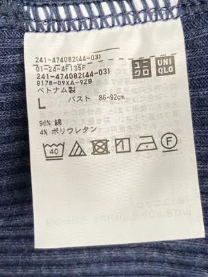 UNIQLO/ユニクロ/Tシャツ/カットソー/トップス/ネイビー/L