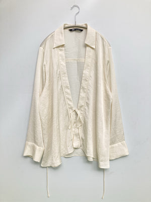 ZARA/ザラ/シャツ/ブラウス/トップス/アイボリー/EUR M/USA M/ MEX 28