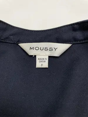 MOUSSY/マウジー/ノーカラーコート/ジャケット/アウター/ブラック/F