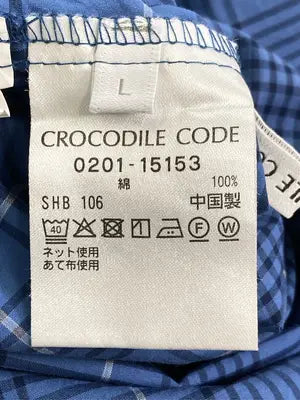 CROCODILE CODE/シャツ/ブラウス/トップス/ブルー/L