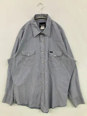 Wrangler/ラングラー/シャツ/ブラウス/トップス/ブルー/17 1/2X35