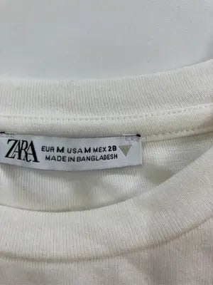 ZARA/ザラ/Tシャツ/カットソー/トップス/ホワイト/USA M