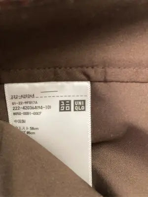 UNIQLO/ユニクロ/ショート/ミニスカート/スカート/ブラウン/ウエスト58cm　ヒップ85cm
