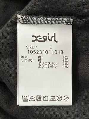 X-GIRL/エックスガール/Tシャツ/カットソー/トップス/ブラック/L