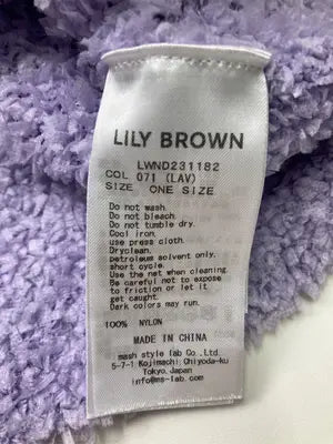 Lily brown/リリーブラウン/カーディガン/ボレロ/トップス/パープル/ONE SIZE