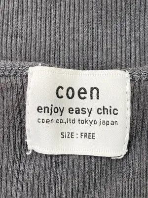 coen/コーエン/タンクトップ/トップス/グレー/FREE