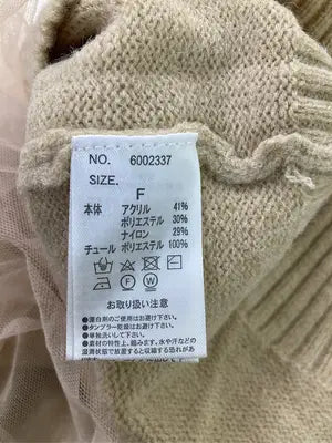 Tシャツ/カットソー/トップス/ベージュ/F