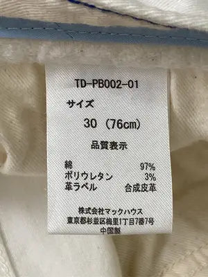 NAVY/ネイビー/デニムパンツ/パンツ/ホワイト/30