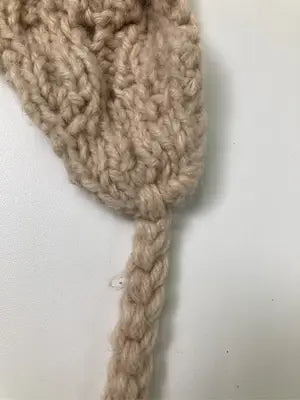 ニットキャップ/ビーニー/帽子/ベージュ/57.5cm