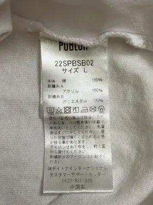PUBLUX/パブリュクス/Tシャツ/カットソー/トップス/ホワイト/L