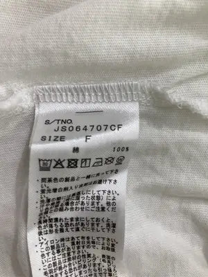 JEANASIS/ジーナシス/Tシャツ/カットソー/トップス/ホワイト/F
