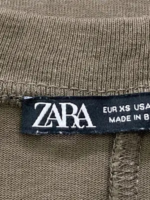 ZARA/ザラ/Tシャツ/カットソー/トップス/カーキ/EUR XS