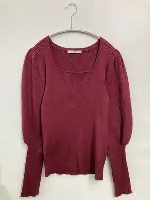 SLY/スライ/ニット/セーター/トップス/レッド/FREE