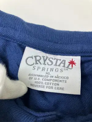 CRYSTAL/ポロシャツ/トップス/ブルー/XL