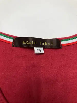 agate label/Tシャツ/カットソー/トップス/レッド/M