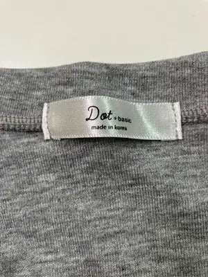 DOT/Tシャツ/カットソー/トップス/グレー