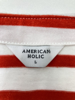 AMERICAN HOLIC/アメリカンホリック/Tシャツ/カットソー/トップス/レッド/L