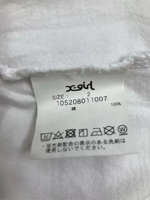 X-GIRL/エックスガール/Tシャツ/カットソー/トップス/ホワイト/2