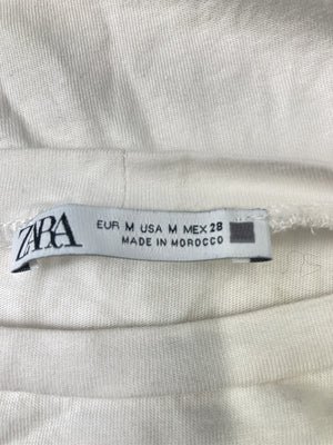 ZARA/ザラ/Tシャツ/カットソー/トップス/ホワイト/EUR M/USA M/ MEX 28