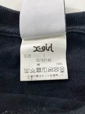 X-GIRL/エックスガール/Tシャツ/カットソー/トップス/ブラック/1