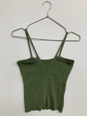 キャミソール/トップス/グリーン/F