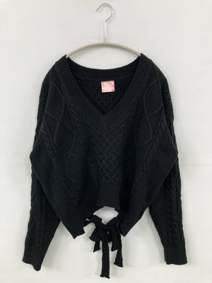 17kg/イチナナキログラム/ニット/セーター/トップス/ブラック/F