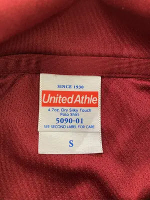 United Athle/ユナイテッドアスレ/ポロシャツ/トップス/レッド/S