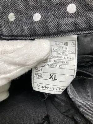 デニムパンツ/パンツ/ブラック/XL