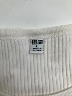 UNIQLO/ユニクロ/Tシャツ/カットソー/トップス/ホワイト/L