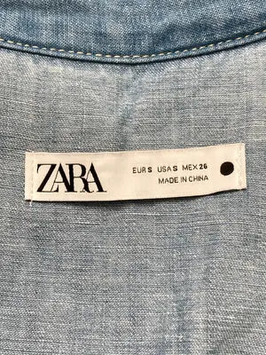 ZARA/ザラ/シャツ/ブラウス/トップス/ブルー/USA S