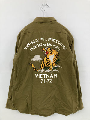 RCWB/シャツ/ブラウス/トップス/カーキ/S