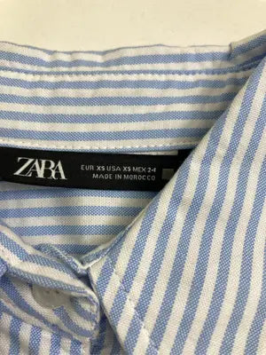 ZARA/ザラ/シャツ/ブラウス/トップス/スカイブルー/USA XS