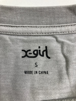 X-GIRL/エックスガール/Tシャツ/カットソー/トップス/グレー/S