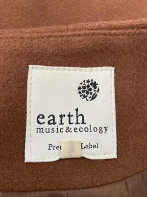 earth music&ecology/アースミュージックアンドエコロジー/ノーカラーコート/ジャケット/アウター/ブラウン/M