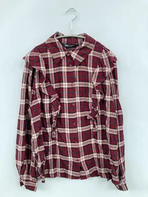 ZARA/ザラ/シャツ/ブラウス/トップス/レッド/USA L