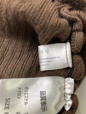 ニット/セーター/トップス/ブラウン/F