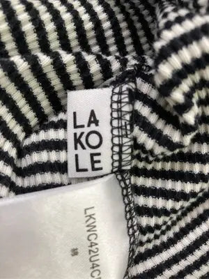 LAKOLE/ラコレ/Tシャツ/カットソー/トップス/ブラック