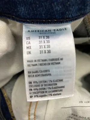 AMERICAN EAGLE/アメリカンイーグル/デニムパンツ/パンツ/ブルー/US 31x30