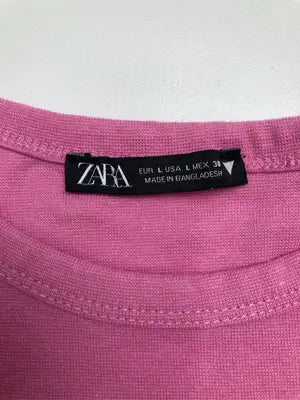 ZARA/ザラ/Tシャツ/カットソー/トップス/ピンク/L