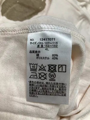 PEANUTS/ピーナッツ/Tシャツ/カットソー/トップス/ベージュ/4L
