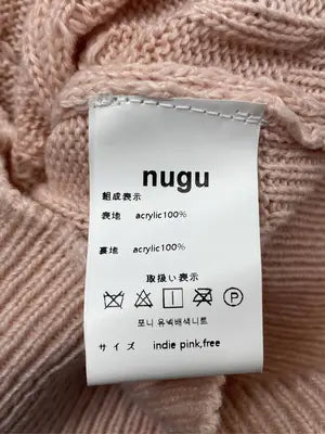nugu/ヌグ/ニット/セーター/トップス/ピンク/free