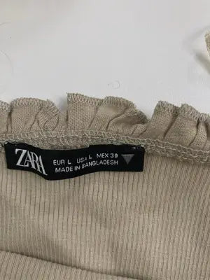 ZARA/ザラ/タンクトップ/トップス/カーキ/L