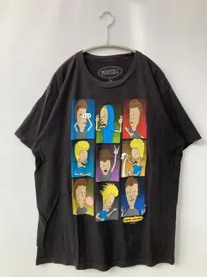 BEAVIS AND BUTT-HEAD/ビーバスアンドバットヘッド/Tシャツ/カットソー/トップス/ブラック/L