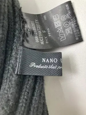 nano UNIVERSE/ナノユニバース/ニットキャップ/ビーニー/帽子/ブラック/F