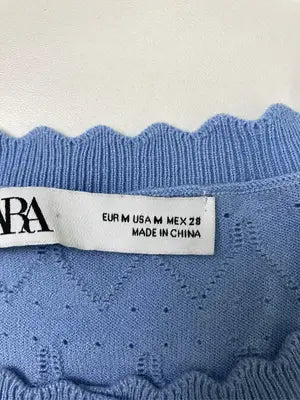 ZARA/ザラ/カーディガン/ボレロ/トップス/ブルー/USA M