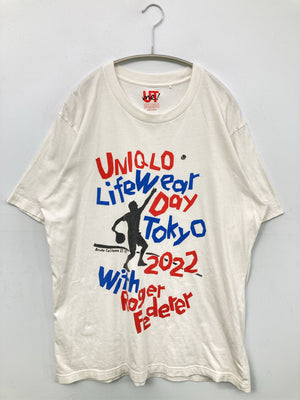 UNIQLO/ユニクロ/Tシャツ/カットソー/トップス/ホワイト/L