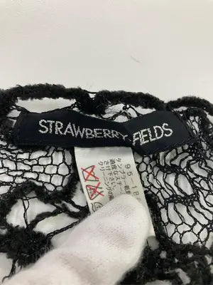 STRAWBERRY FIELDS/ストロベリーフィールズ/ストール/ショール/ファッション雑貨/ブラック