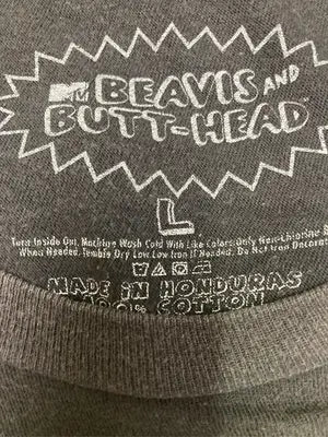 BEAVIS AND BUTT-HEAD/ビーバスアンドバットヘッド/Tシャツ/カットソー/トップス/ブラック/L